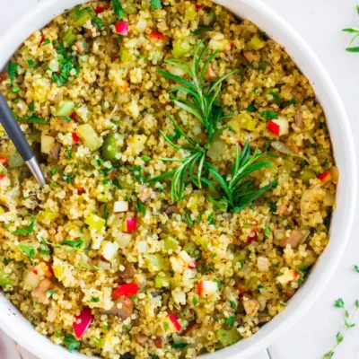 Mushroom Fennel Quinoa Stuffing