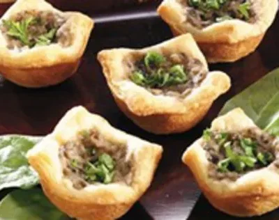 Mushroom Garlic Cream Tarts