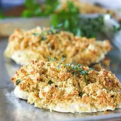 Mustard/Parm Fried Chicken Breasts