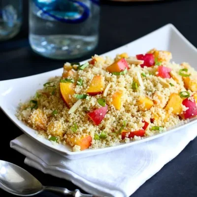 Nectarine And Chickpea Couscous Salad