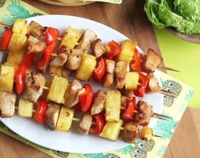 Nifs Grilled Hawaiian Chicken Skewers