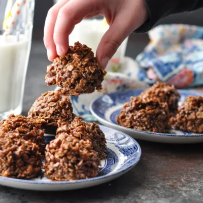No Bake Chocolate Oatmeal Cookies