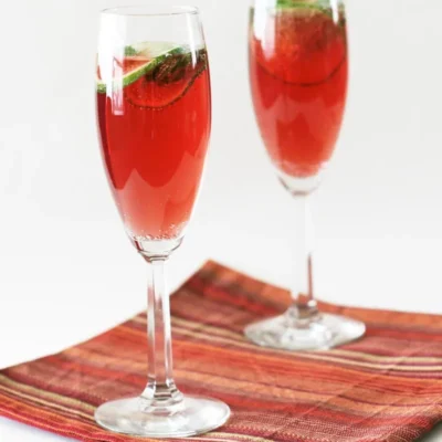 Non-Alcoholic Pomegranate and Cranberry Sparkler Recipe