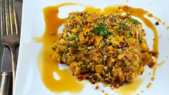 Nut Encrusted Mahi Mahi