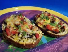 Olive And Roasted Pepper Crostini