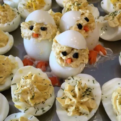 Onion Dip Deviled Eggs