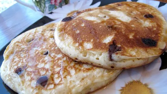 Orange White Chocolate Chip Pancakes