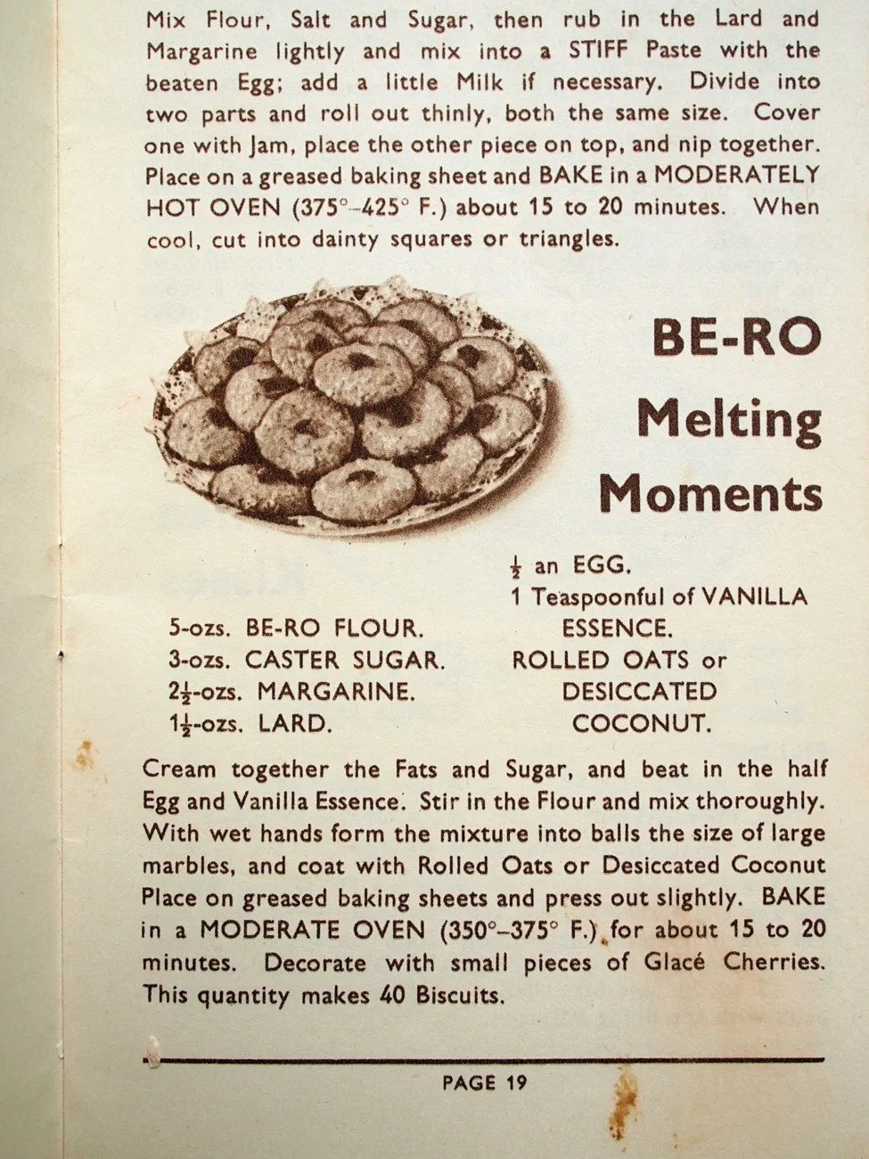 Original Be-Ro Melting Moments