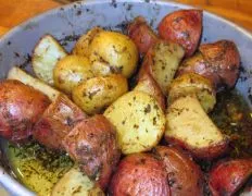 Oven Roast Greek Potatoes