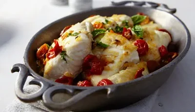 Pan Roasted Halibut With Tomatoes