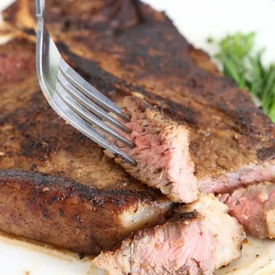 Pan Seared T Bone Steak