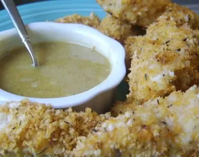 Panko Crusted Chicken With Honey Mustard