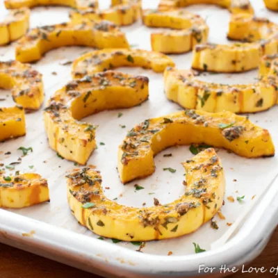 Parmesan Crusted Roasted Delicata Squash