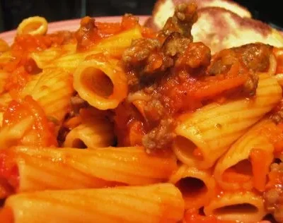 Pasta With Sausagemeat And Carrots