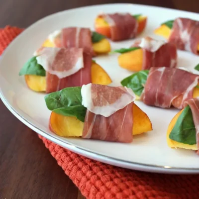 Peach And Prosciutto Appetizer