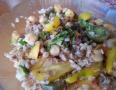 Peach- Cucumber- Barley Salad