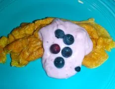 Peanut Butter Protein Pancake With Blueberry