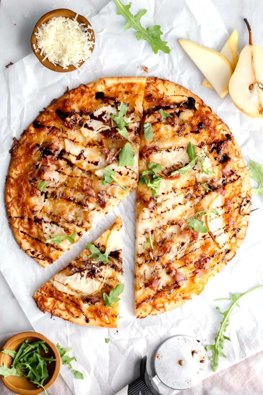 Pear And Prosciutto Pizza With