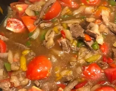 Pepper Steak With Rice