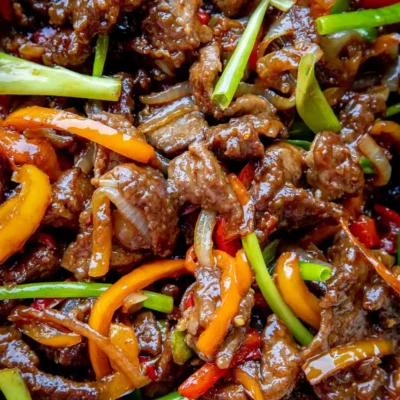 Pepper Steaks In Mongolian Sauce