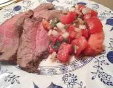 Peppered Flank Steak And Salsa