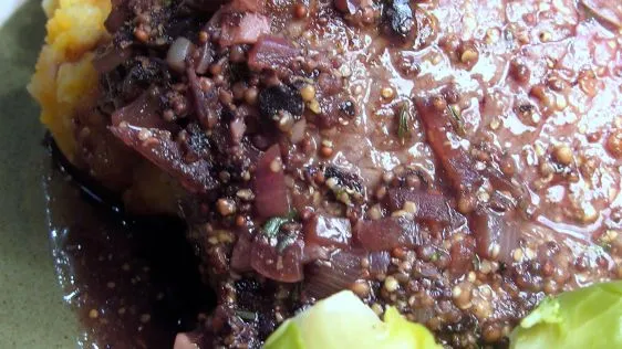 Peppery Steaks With Wine Sauce
