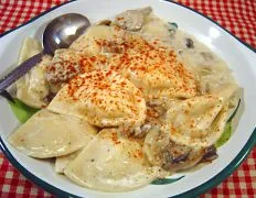 Pierogies With Creamy Mushroom And