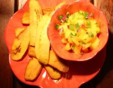 Plantain Chips With Mango Salsa