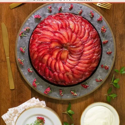 Plum -Apricot Upside-Down Cake