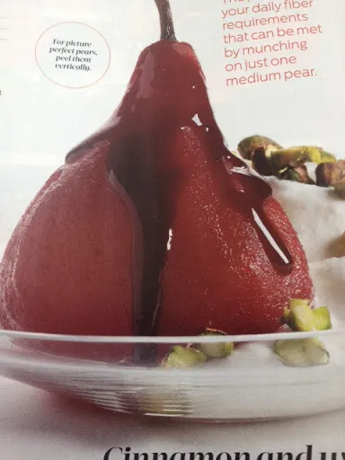Poached Pears With Yogurt