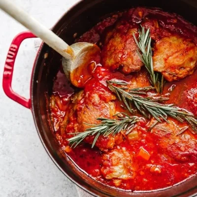 Pollo In Potacchio Braised Chicken With Tomatoes And Rosemary