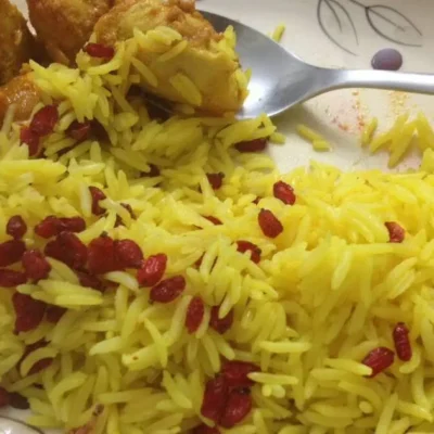 Pomegranate Infused Yellow Rice Pilaf Recipe