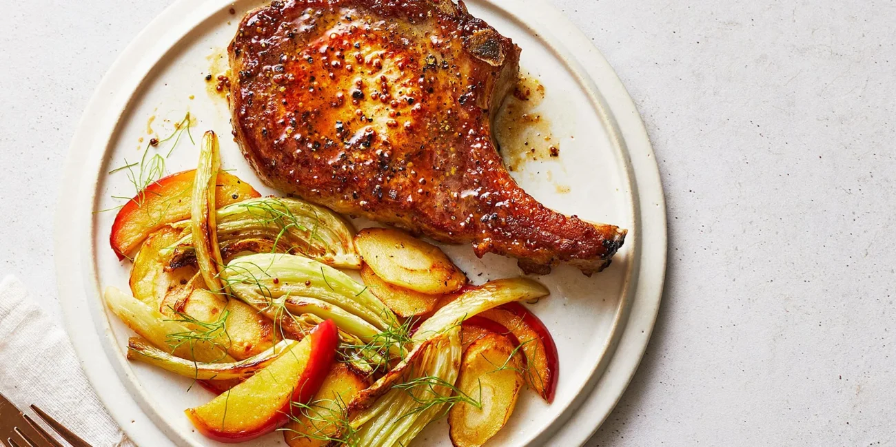 Pork Chops With Horseradish Maple Glaze