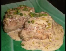 Pork Medallions With Mustard- Chive Sauce