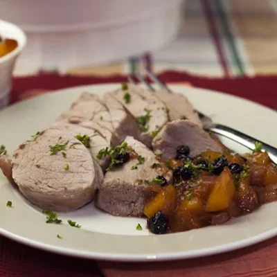 Pork Roast With Peach Chutney
