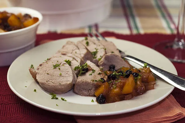 Pork Roast With Peach Chutney