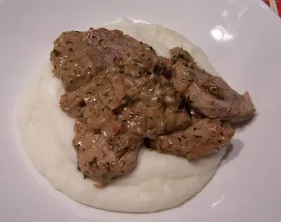 Pork Tenderloin With Creamy Herb Sauce