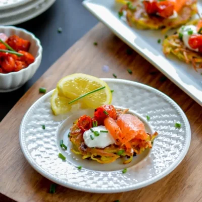 Potato Latkes With Roasted Tomatoes