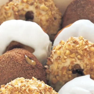 Powdered Pumpkin Doughnuts