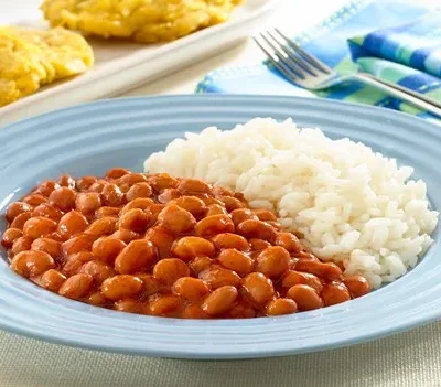 Puerto Rican Rice And Beans Pink Beans