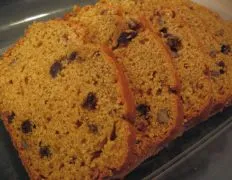 Pumpkin Raisin Walnut Quick Bread