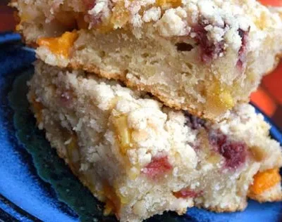 Raspberry- Marzipan Coffee Cake