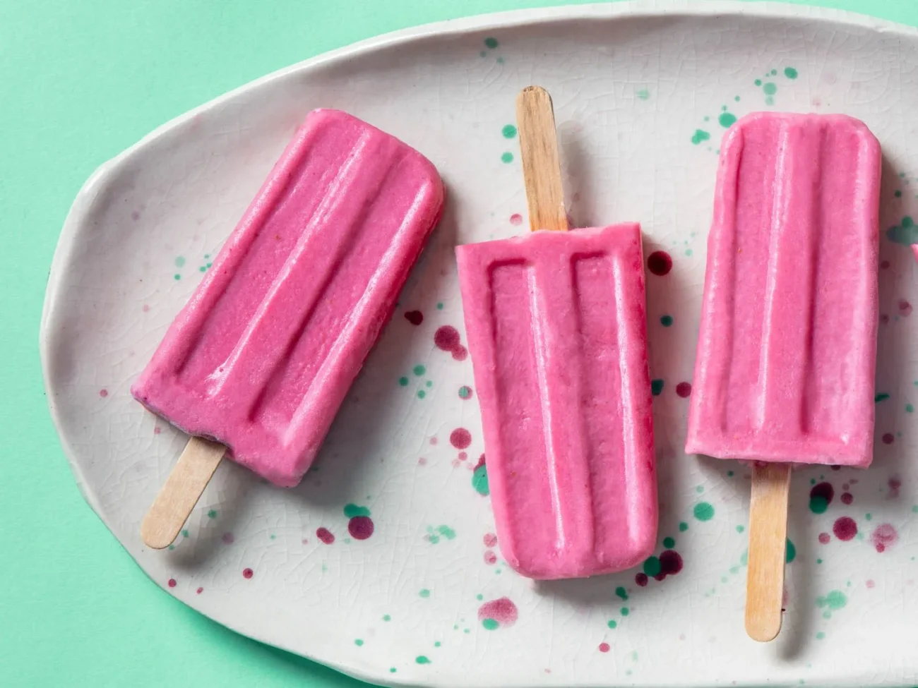 Raspberry Yogurt Ice Pops
