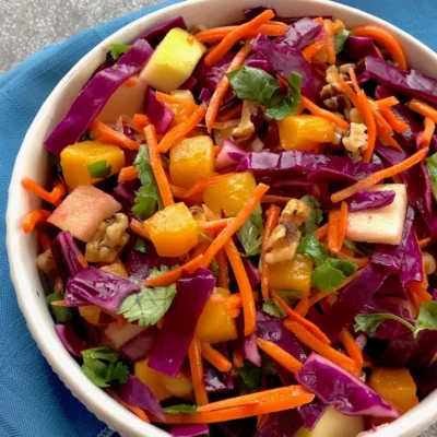 Red Cabbage And Fruit Slaw