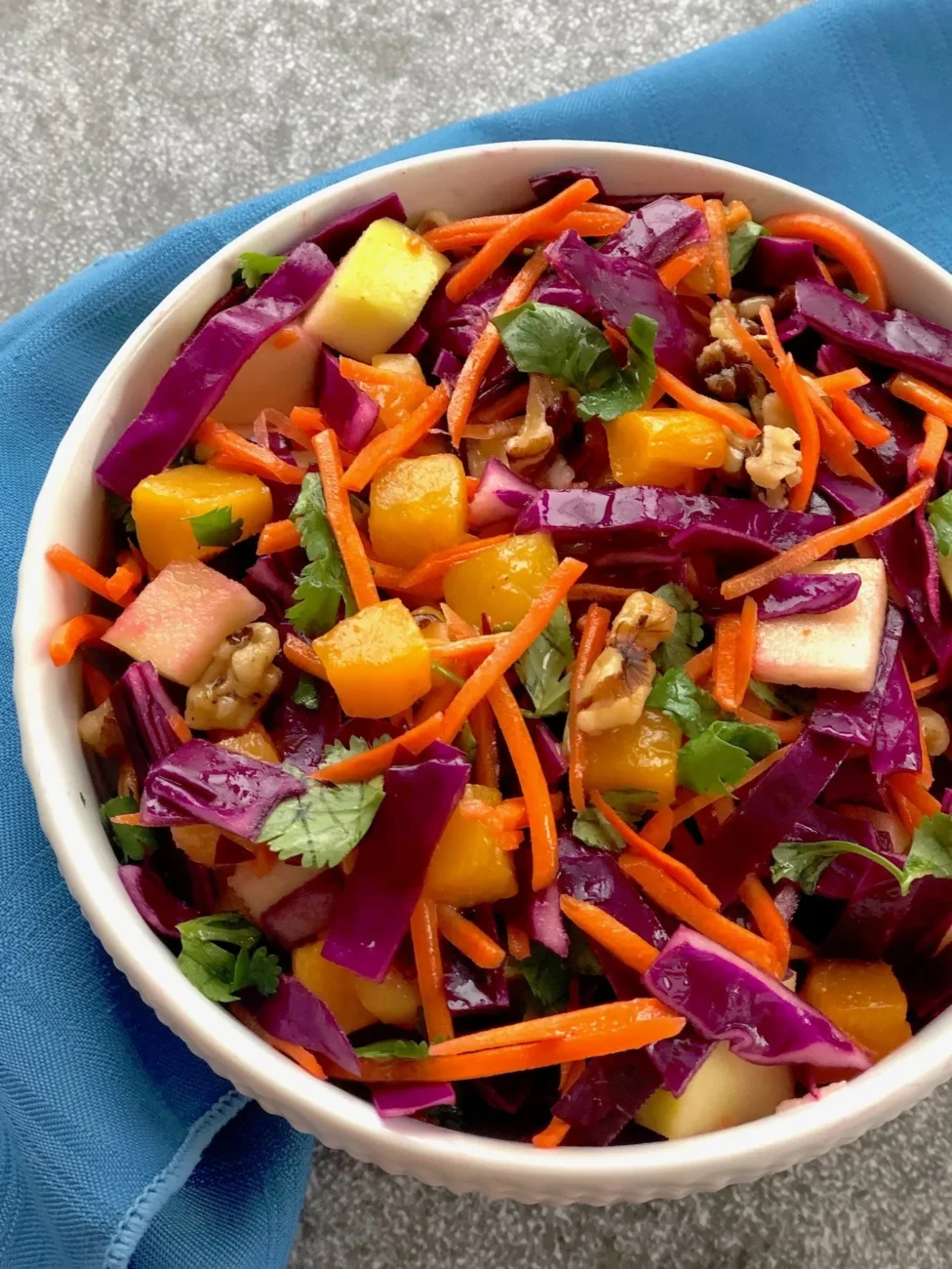 Red Cabbage And Fruit Slaw