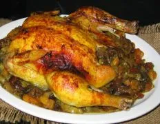 Roast Chicken With Dried Fruit And Almonds