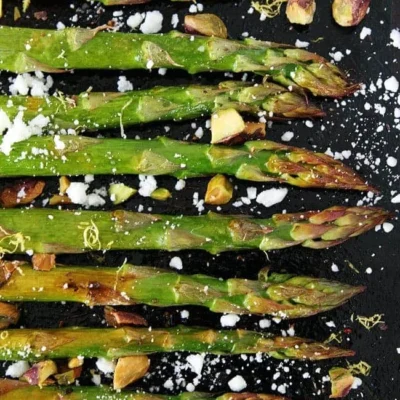Roasted Asparagus With Feta