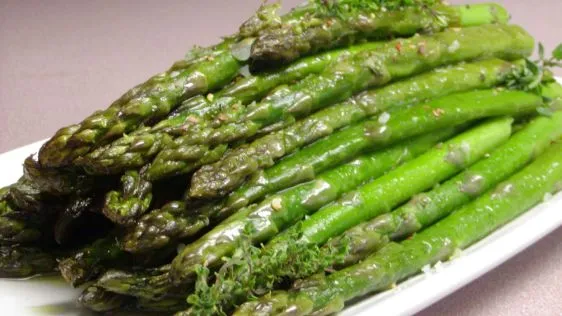 Roasted Asparagus With Garlic And Fresh