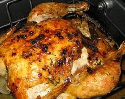 Roasted Chicken With 20 Cloves Of Garlic