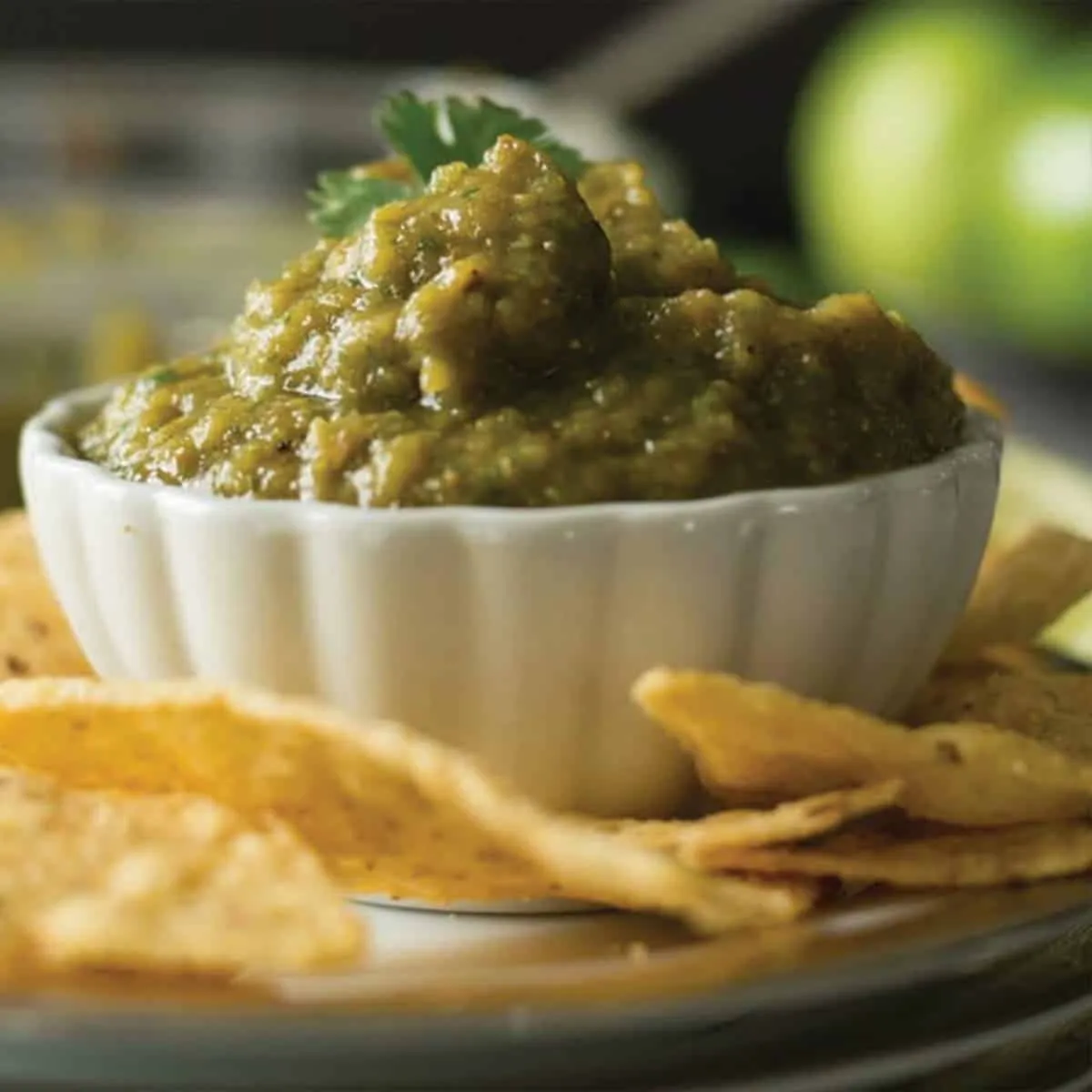 Roasted Garlic Green Tomato Salsa